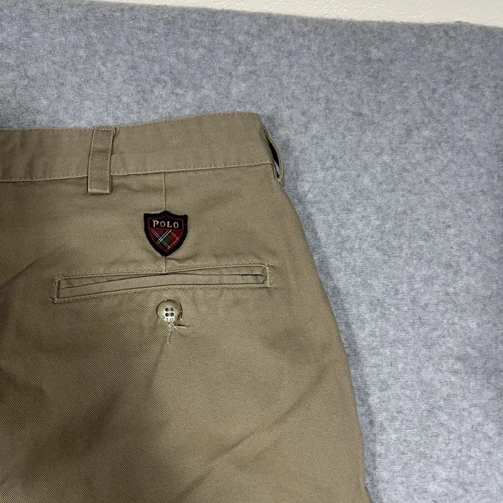 Polo Ralph Lauren Pants Mens 38x32 (Fit 36x31) Beige Chino Golf Pleated Straight